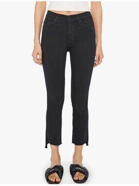 Mother The Insider Crop Step Fray Jeans in Not Guilty -Size 24